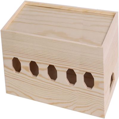 Cable Management Box - Cable Tidy Box, Durable Cable Organizer Box to Hide Cords and Power Strip- Wall Mountable Cable Box Hider for Home, Office, Desk (Color : Log Color, Size : 40 * 18 * 15cm)