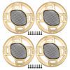 ACROPIX 5" Car Speaker Grills Cover Mesh Round 5 Inch Audio Speaker Subwoofer Guard Protector Case with Mounting Screws Iron Gold Tone Black - Pack of 4 view 1