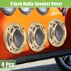 ACROPIX 5" Car Speaker Grills Cover Mesh Round 5 Inch Audio Speaker Subwoofer Guard Protector Case with Mounting Screws Iron Gold Tone Black - Pack of 4 view 2