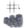 Luejnbogty 1Set Lens Spanner Wrench Repair Open Remover Tool & 9Pcs Lens Repair Tool Kit for Camera DSLR Ring Removal Repairing, gray&silver, 500273504 view 1