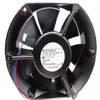 24V TYP 6424 R 6424R 750mA 18W 17251 Cooling Fan 2-Wire