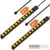12 Outlet Long Power Strip, 3FT Power Cord, 2100 Joules Surge Protector, Wide Spaced Outlet Power Bar, Overload Protection Switch, Industrial Heavy Duty for Work Bench, Shop, Garage, 2 Pack view 1