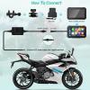 KAOLALI 7 Inch Motorcycle GPS Navigator, Universal IPX7 Waterproof Touch Screen GPS Portable Navigation System with CarPlay/Android Auto for Motorbike view 3