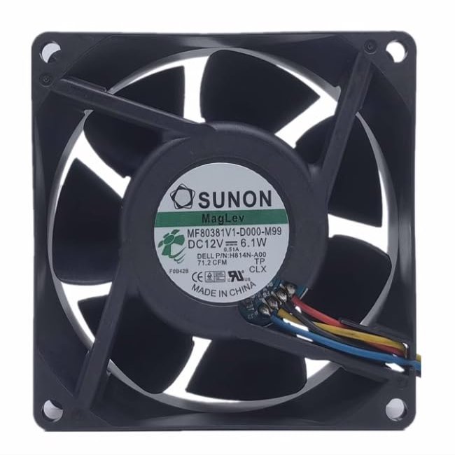 MF80381V1-D000-M99 Fan MF80381V1-D000-M99 12V 6.1W 8038 8CM 4-Wire Server Fan