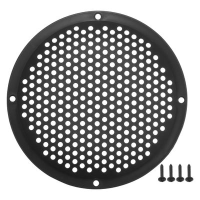ACROPIX Universal 5" Car Speaker Grills Cover Mesh Round 5 Inch Audio Speaker Subwoofer Guard Protector Case with Mounting Screws Iron Black - Pack of 1