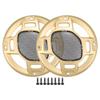 ACROPIX 5" Car Speaker Grills Cover Mesh Round 5 Inch Audio Speaker Subwoofer Guard Protector Case with Mounting Screws Iron Gold Tone Black - Pack of 2 view 1