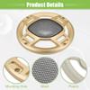ACROPIX 5" Car Speaker Grills Cover Mesh Round 5 Inch Audio Speaker Subwoofer Guard Protector Case with Mounting Screws Iron Gold Tone Black - Pack of 2 view 4