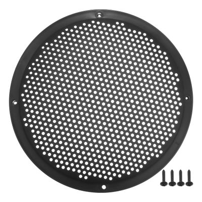 ACROPIX Universal 8" Car Speaker Grills Cover Mesh Round 8 Inch Audio Speaker Subwoofer Guard Protector Case with Mounting Screws Iron Black - Pack of 1