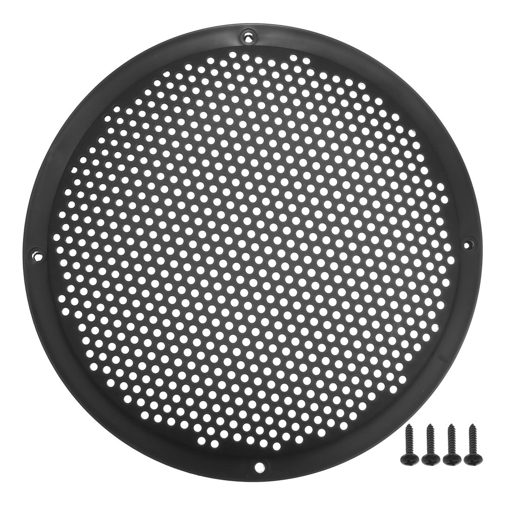 ACROPIX Universal 8" Car Speaker Grills Cover Mesh Round 8 Inch Audio Speaker Subwoofer Guard Protector Case with Mounting Screws Iron Black - Pack of 1