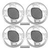 ACROPIX 6" Car Speaker Grills Cover Mesh Round 6 Inch Audio Speaker Subwoofer Guard Protector Case with Mounting Screws Iron Silver Tone Black - Pack of 4 view 1