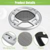 ACROPIX 6" Car Speaker Grills Cover Mesh Round 6 Inch Audio Speaker Subwoofer Guard Protector Case with Mounting Screws Iron Silver Tone Black - Pack of 4 view 4