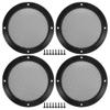 ACROPIX Universal 5" Car Speaker Grills Cover Mesh Round 5 Inch Audio Speaker Subwoofer Guard Protector Case with Mounting Screws Iron Gloss Black - Pack of 4 view 1