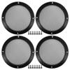 ACROPIX 6.5" Car Speaker Grills Cover Mesh Round 6.5 Inch Audio Speaker Subwoofer Guard Protector Case with Mounting Screws Iron Gloss Black - Pack of 4 view 1