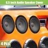 ACROPIX 6.5" Car Speaker Grills Cover Mesh Round 6.5 Inch Audio Speaker Subwoofer Guard Protector Case with Mounting Screws Iron Gloss Black - Pack of 4 view 2