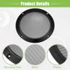 ACROPIX 6.5" Car Speaker Grills Cover Mesh Round 6.5 Inch Audio Speaker Subwoofer Guard Protector Case with Mounting Screws Iron Gloss Black - Pack of 4 view 4