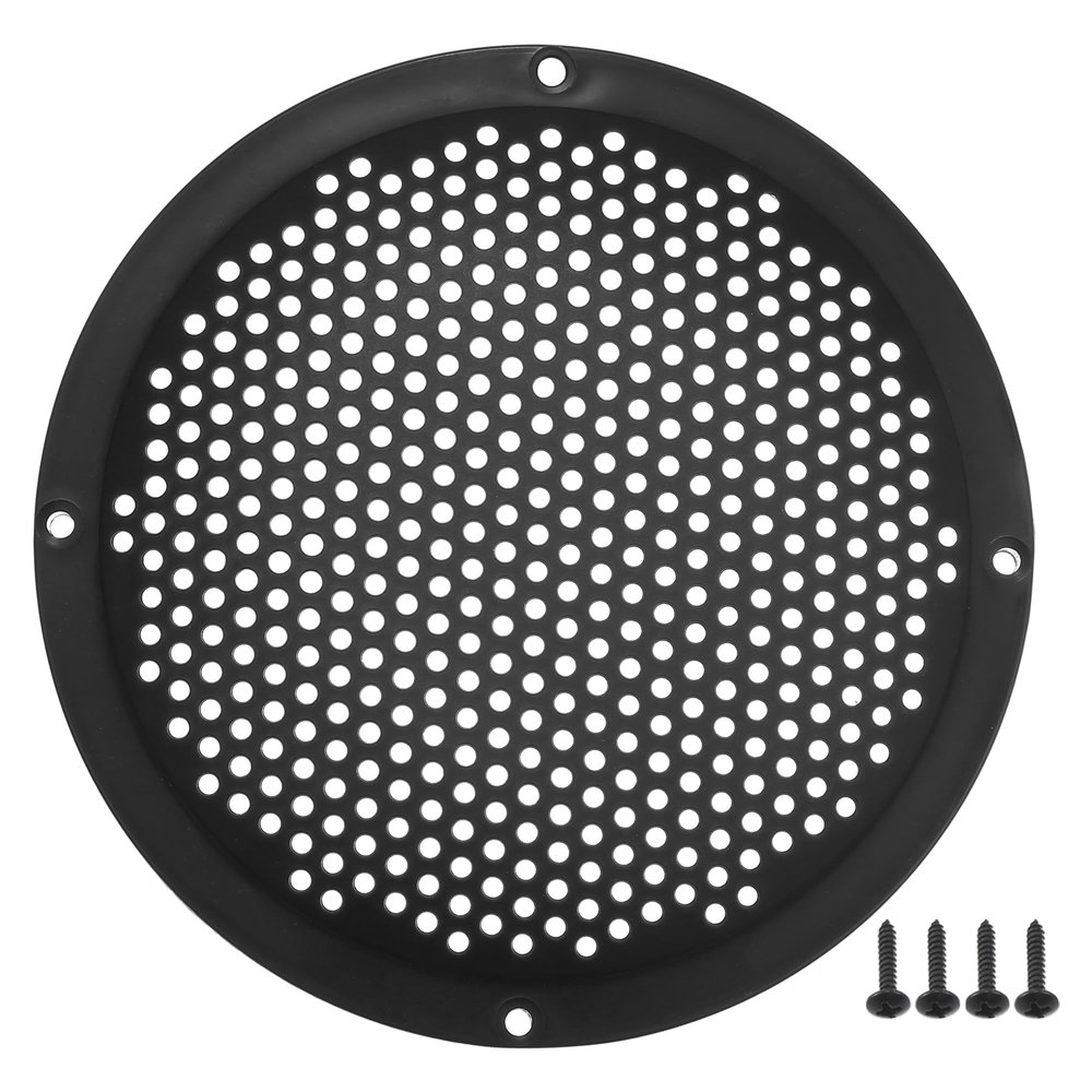 ACROPIX Universal 6" Car Speaker Grills Cover Mesh Round 6 Inch Audio Speaker Subwoofer Guard Protector Case with Mounting Screws Iron Black - Pack of 1