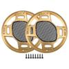 ACROPIX 6" Car Speaker Grills Cover Mesh Round 6 Inch Audio Speaker Subwoofer Guard Protector Case with Mounting Screws Iron Gold Tone Black - Pack of 2 view 1