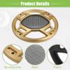 ACROPIX 6" Car Speaker Grills Cover Mesh Round 6 Inch Audio Speaker Subwoofer Guard Protector Case with Mounting Screws Iron Gold Tone Black - Pack of 2 view 4