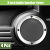 ACROPIX Universal 3" Car Speaker Grills Cover Mesh Round 3 Inch Audio Speaker Subwoofer Guard Protector Case with Mounting Screws Iron Silver Tone - Pack of 4 view 2