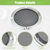 ACROPIX Universal 3" Car Speaker Grills Cover Mesh Round 3 Inch Audio Speaker Subwoofer Guard Protector Case with Mounting Screws Iron Silver Tone - Pack of 4 view 4