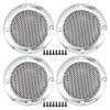 ACROPIX Universal 2" Car Speaker Grills Cover Mesh Round 2 Inch Audio Speaker Subwoofer Guard Protector Case with Mounting Screws Iron Silver Tone - Pack of 4 view 1