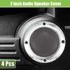 ACROPIX Universal 2" Car Speaker Grills Cover Mesh Round 2 Inch Audio Speaker Subwoofer Guard Protector Case with Mounting Screws Iron Silver Tone - Pack of 4 view 2