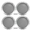 ACROPIX 6.5" Car Speaker Grills Cover Mesh Round 6.5 Inch Audio Speaker Subwoofer Guard Protector Case with Mounting Screws Iron Silver Tone - Pack of 4 view 1