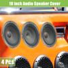 ACROPIX Universal 10" Car Speaker Grills Cover Mesh Round 10 Inch Audio Speaker Subwoofer Guard Protector Case with Mounting Screws Iron Gray - Pack of 4 view 2