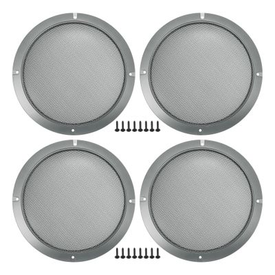 ACROPIX Universal 8" Car Speaker Grills Cover Mesh Round 8 Inch Audio Speaker Subwoofer Guard Protector Case with Mounting Screws Iron Gray - Pack of 4