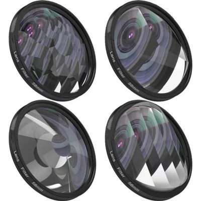 ZGYDNM Camera Filter Kaleidoscope Special Effect Photography Accessories SLR Lens Prism (Color : 58mm 9 Prism, Size : Add 67 mm Adapter)