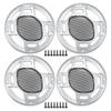 ACROPIX 5" Car Speaker Grills Cover Mesh Round 5 Inch Audio Speaker Subwoofer Guard Protector Case with Mounting Screws Iron Silver Tone Black - Pack of 4 view 1
