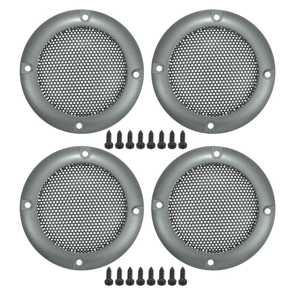 ACROPIX Universal 2" Car Speaker Grills Cover Mesh Round 2 Inch Audio Speaker Subwoofer Guard Protector Case with Mounting Screws Iron Gray - Pack of 4