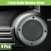 ACROPIX Universal 2" Car Speaker Grills Cover Mesh Round 2 Inch Audio Speaker Subwoofer Guard Protector Case with Mounting Screws Iron Gray - Pack of 4 view 2