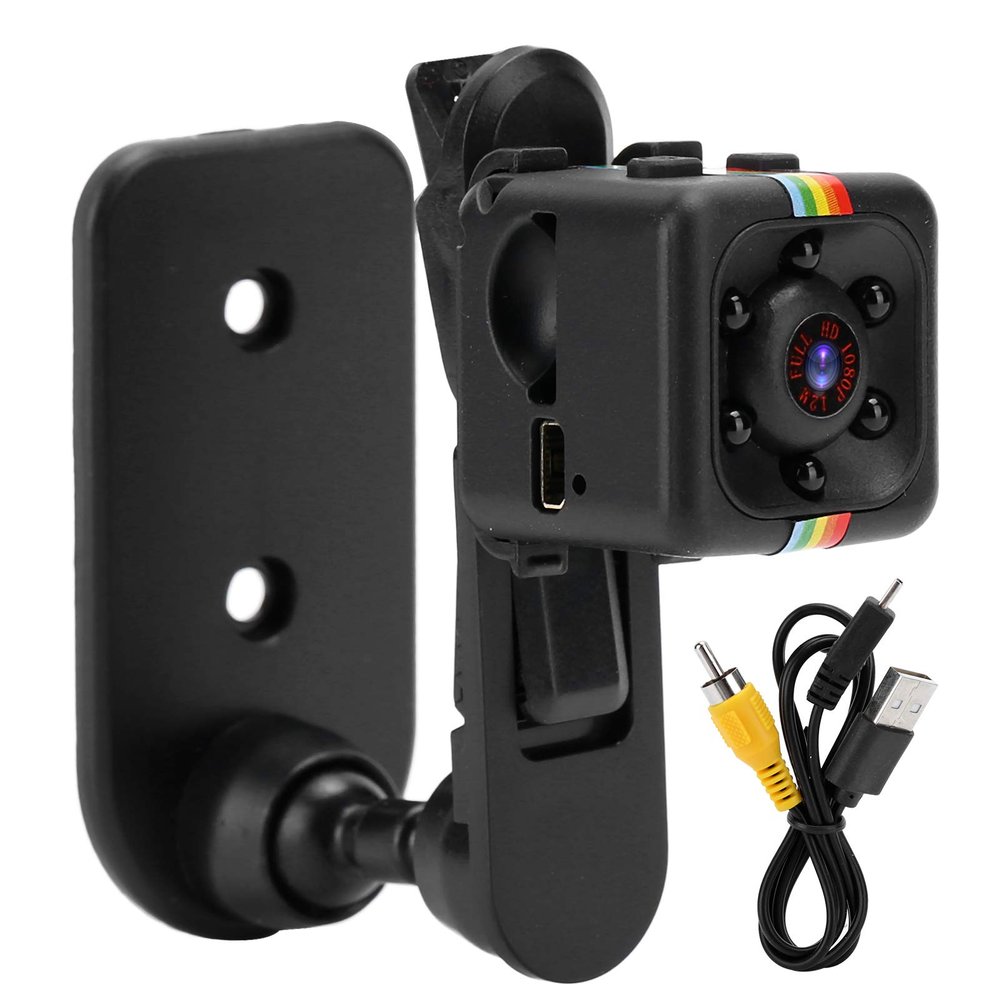 PilipaneCamera, Mini 1080P Camera, Unseen Spy Camera Portable Small SQ11 Portable Night Sight Camcorder with Motion Detection for Home Office Store Warehouse