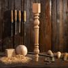 Farmhouse Wood Table Leg, Natural Wood Furniture, Sofa, Armchair, Coffee Table, Turning Feet For Decoration (34 Inch / 85 cm) view 2