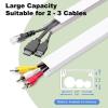 235.5 Inch Cord Hider Kit, Cord Covers for Wires on Wall, Cord Cover Raceway Kit, Paintable Cord Concealer Cord Hider, Home TV Office Wall Wire Cover Hider, 15X L15.7in X W0.95in X H0.56in, White view 2