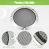 ACROPIX Universal 5" Car Speaker Grills Cover Mesh Round 5 Inch Audio Speaker Subwoofer Guard Protector Case with Mounting Screws Iron Silver Tone - Pack of 4 view 4