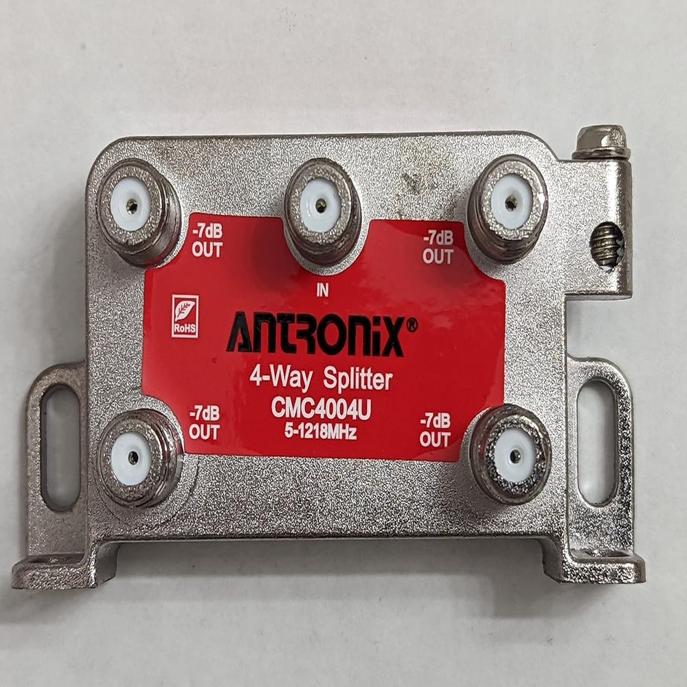 Antronix CMC4004U 4-Way Vertical Splitter, 1.218 GHz High Performance for Coax Cable TV & Internet Optimized MoCA 2.0 Performance (25)