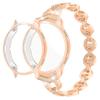 Women Bling Strap Compatible with Garmin Venu 2s Screen Protector Case and Metal Watch Band for garmin Venu 2s 40 mm TPU Soft Case Bumper wrist band (B rose gold,Venu 2s) view 1