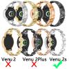 Women Bling Strap Compatible with Garmin Venu 2s Screen Protector Case and Metal Watch Band for garmin Venu 2s 40 mm TPU Soft Case Bumper wrist band (B rose gold,Venu 2s) view 2