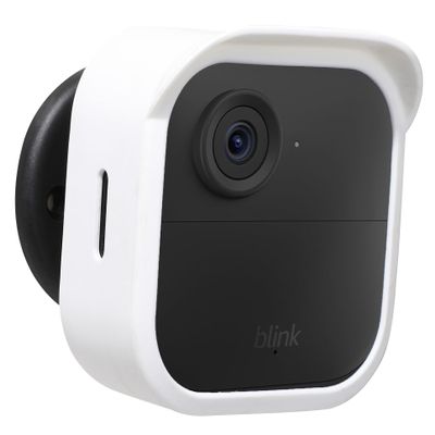 Protective Silicone Skin Case for Blink Outdoor 4 & Outdoor 4 Floodlight Camera, Weatherproof Camouflage Cover with Sun-Glare and UV Protection (White, 1 Pack)