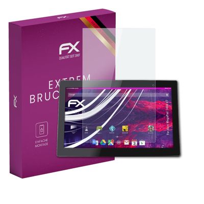 atFoliX Plastic Glass Protective Film compatible with Xoro MegaPad 1404 V7, 9H Hybrid-Glass FX Screen Protector