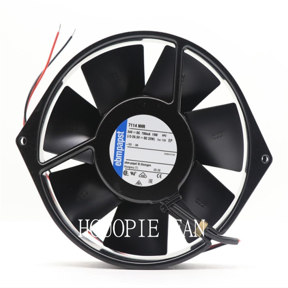 HGUOPIE for Ebm papst 7114NHR Var130 Axial Fan DC24V 790mA 19W Cabinet Inverter Cooling Fan