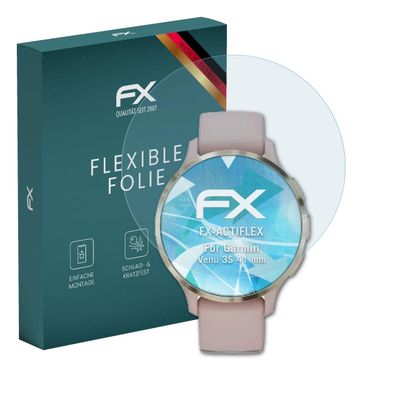 atFoliX Screen Protector compatible with Garmin Venu 3S 41 mm Protector Film, ultra clear and flexible FX Screen Protection Film (3X)