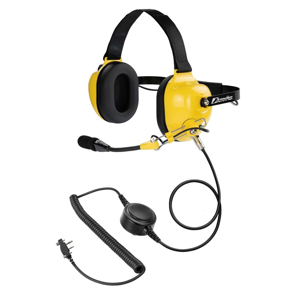 Arrowmax AHDH0032-YW-I2 Noise Cancelling Headset for IC-F1000 IC-F2000 IC-F3000 IC-F4000 IC-F3026 IC-V8