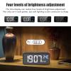 Tyenaza Large Screen LED Mirror Digital Alarm Clock - Intelligent Brightness Control, Snooze Function, Power-Off Memory view 4