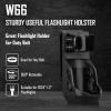 ULTRAFIRE W66 Tactical Flashlight Holster 2 Pack, Rotatable Duty Belt Flashlight Holder with Lever Side Lock System, Only Suitable for 0.9"-1.2" Diameter Flashlights view 2
