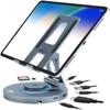 SIIG USB-C Hub Stand - iPhone 15 / iPad mini/Tablet Stand Docking Station, Rotatable Base/Foldable Holder, 4K 60Hz HDMI, USB-A & USB-C 5Gbps, PD 88W, 3.5mm Audio/Mic, SD/TF, for iPad/Surface Pro 9 view 1