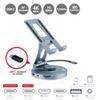 SIIG USB-C Hub Stand - iPhone 15 / iPad mini/Tablet Stand Docking Station, Rotatable Base/Foldable Holder, 4K 60Hz HDMI, USB-A & USB-C 5Gbps, PD 88W, 3.5mm Audio/Mic, SD/TF, for iPad/Surface Pro 9 view 2