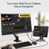 SIIG USB-C Hub Stand - iPhone 15 / iPad mini/Tablet Stand Docking Station, Rotatable Base/Foldable Holder, 4K 60Hz HDMI, USB-A & USB-C 5Gbps, PD 88W, 3.5mm Audio/Mic, SD/TF, for iPad/Surface Pro 9 view 4